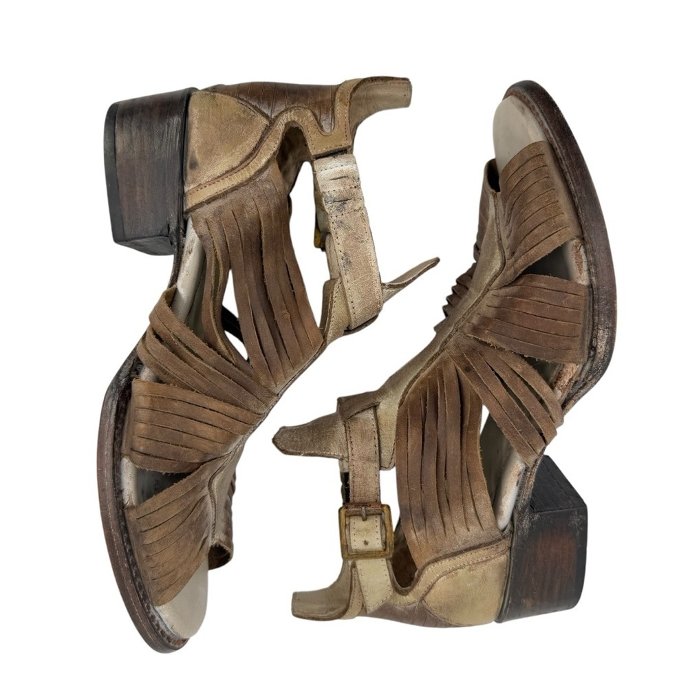 Freebird By Steven Arrow Open Toe Distressed Ston… - image 3